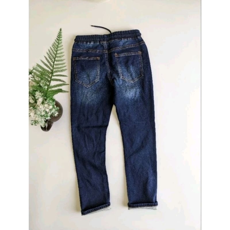 Quần bò mềm bé trai dây rút dư xịn