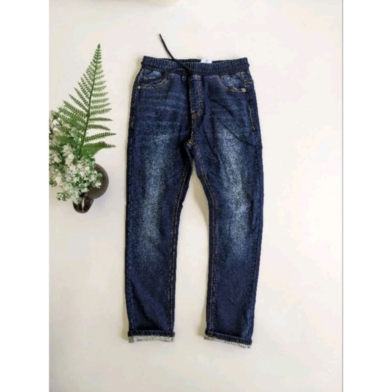 Quần bò mềm bé trai dây rút dư xịn