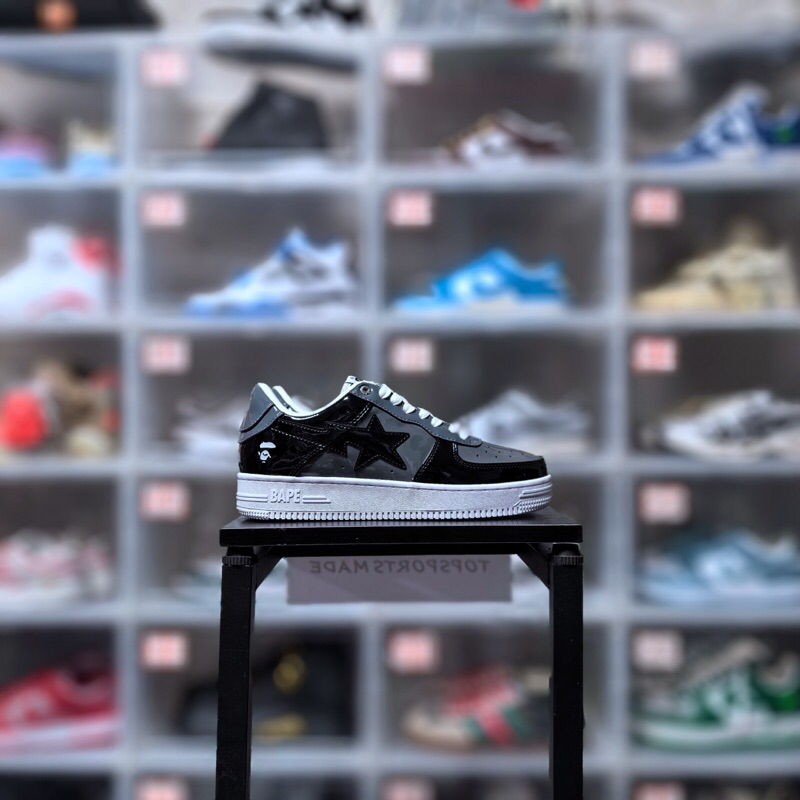 Giày sneaker ape bape star "grey black/royal blue/grey"