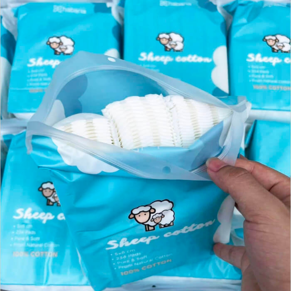 Bông Tẩy Trang Cừu Habaria Sheep Cotton 234 Miếng