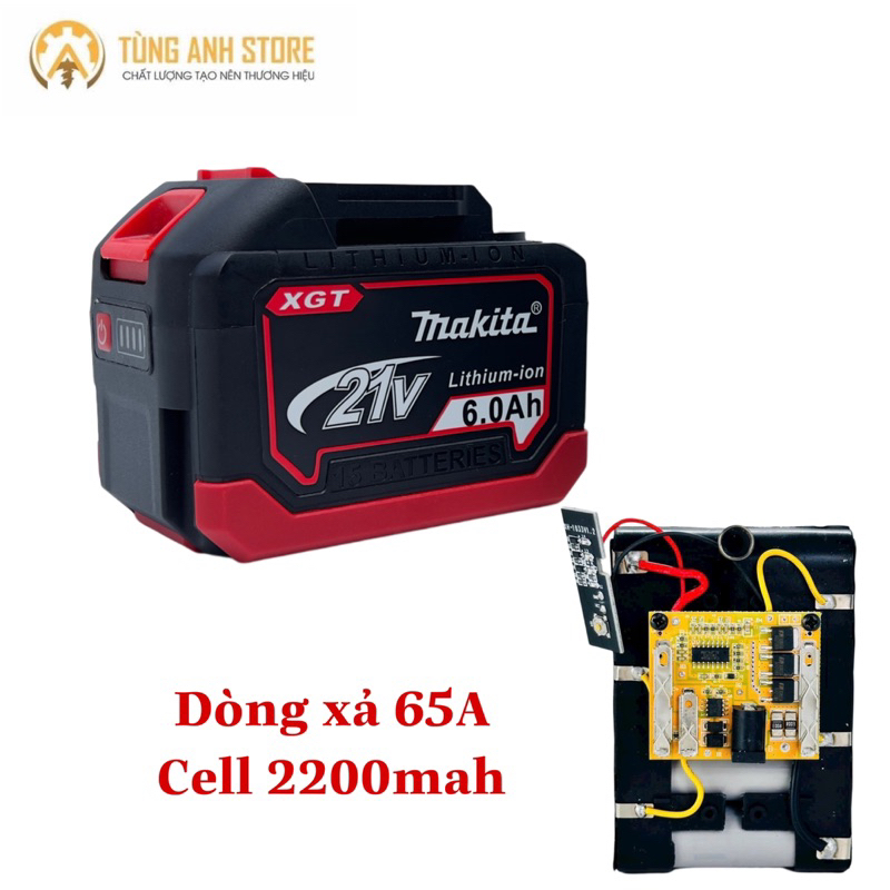 Pin 15 Cell MAKITA Đóng Sẵn vỏ chống va đập K-MAX dung lượng cao - Bảo Hành 6 Tháng