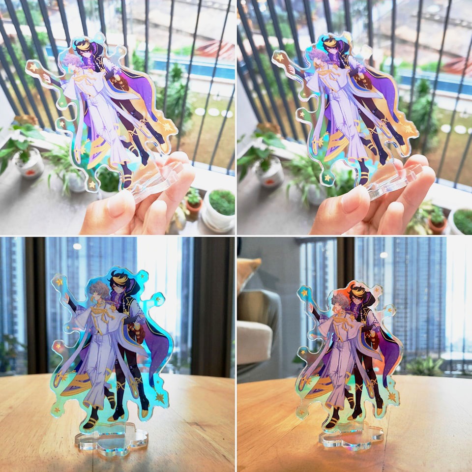 Standee nền Hologram Shu Yamino Ike Eveland kèm card trong cùng mẫu