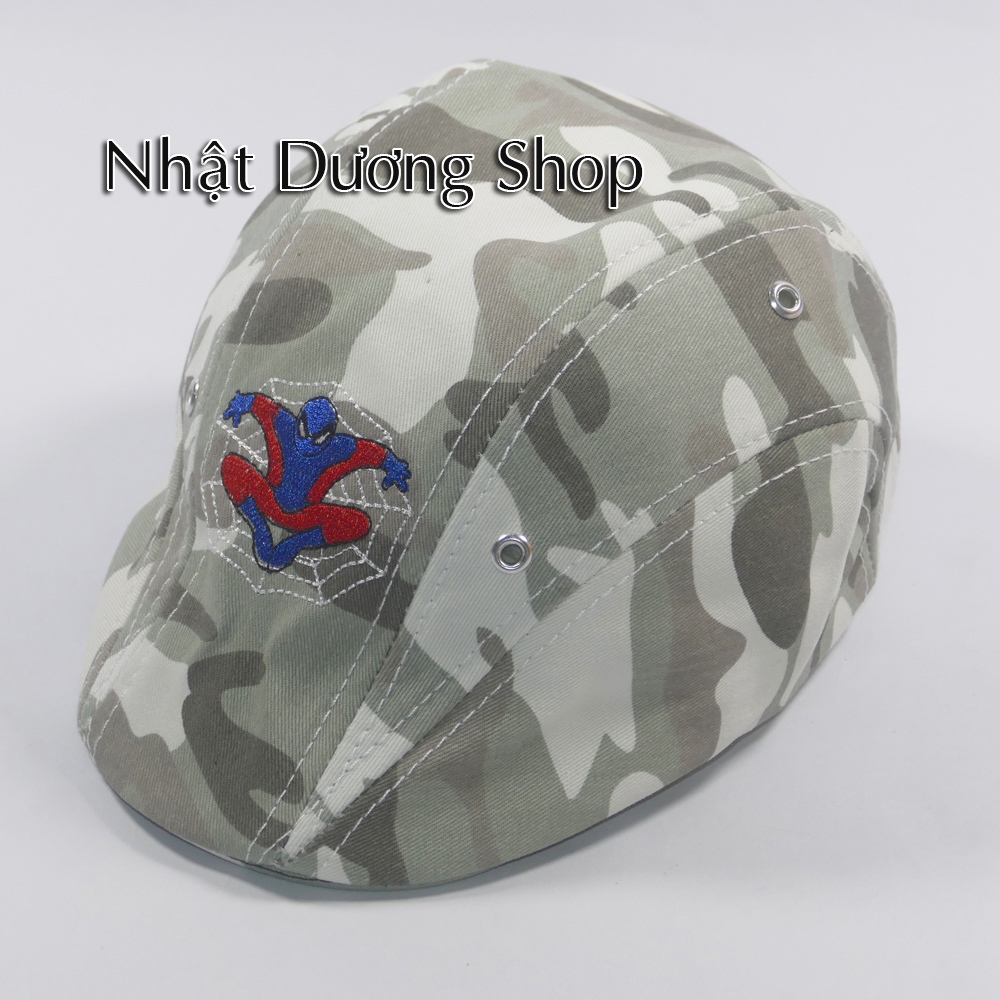 NÓN beret, Nón phớt, nón mỏ vịt TRẺ EM hình SIÊU NHÂN vòng đầu từ 43-51cm phong cách năng động cho bé