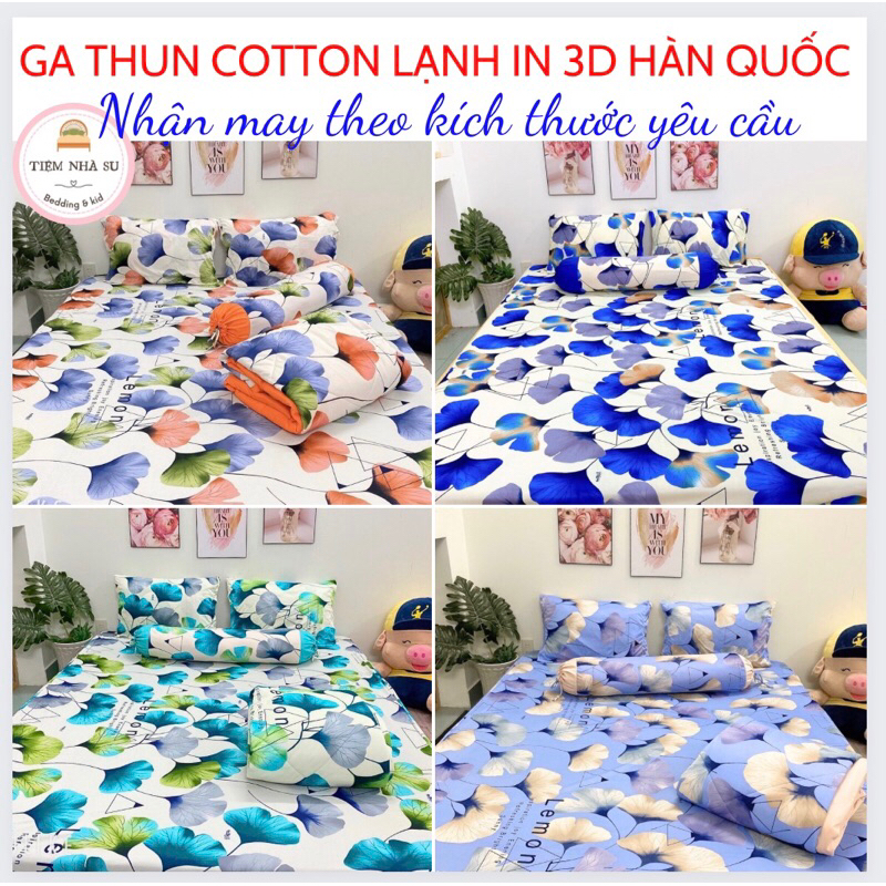 Ga nệm in 3D thun lạnh Hàn Quốc siêu mát lạnh
