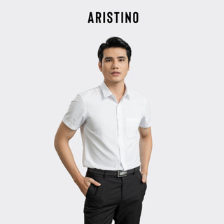 Áo sơ mi nam ngắn tay Aristino phom Regular Fit suông nhẹ, thiết kế tà lượn, cổ đứng chỉn chu - ASSR20