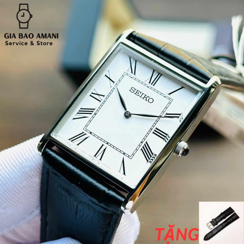 Đồng Hồ Nam SEIKO Tank  SWR049 Chính Hãng Tặng Dây Da Cao Cấp