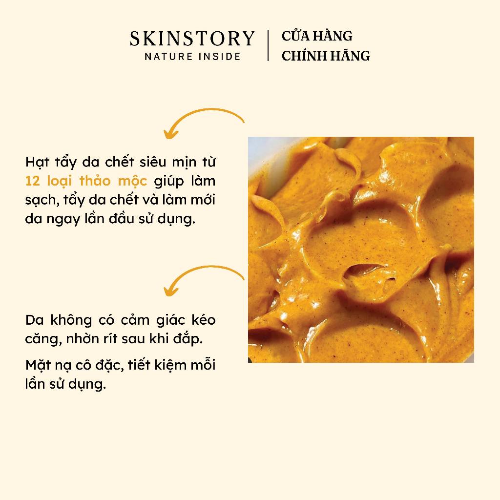 Mặt nạ mật nghệ thảo mộc Flower 120gr, giảm thâm nám, tàn nhang, ngừa mụn, làm sáng da, Skinstory Việt Nam