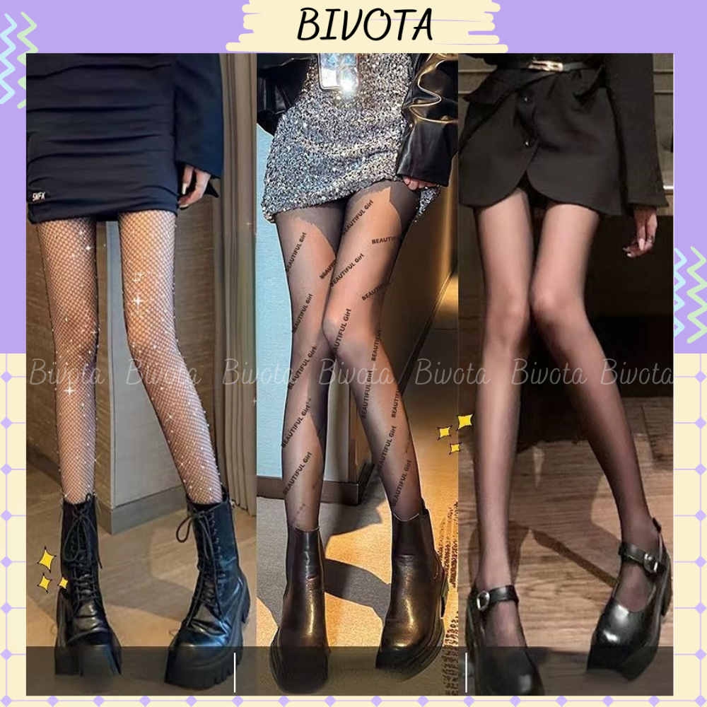 Quần tất siêu bó Bivota làm thon gọn chân che khuyết điểm cao cấp siêu dai QT13