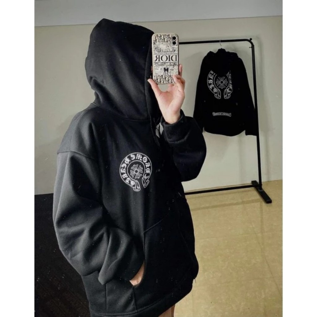 Áo Hoodie Zip UNISEX , Áo Hoodie Nỉ Crome Chữ Thập In 5D Siêu HOT N02