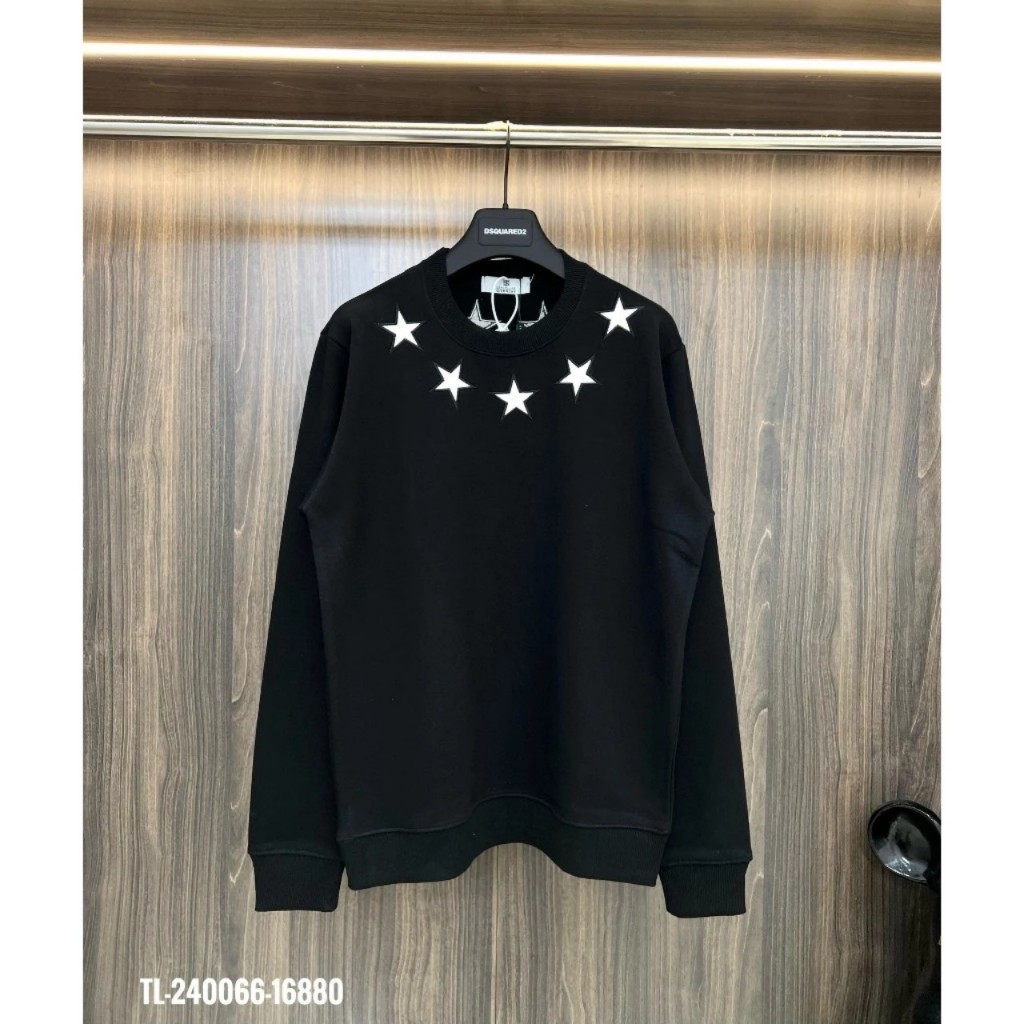 Áo Sweater Nam Nữ , Áo Cổ Tròn Chất Nỉ In Hình Ngôi Sao N07