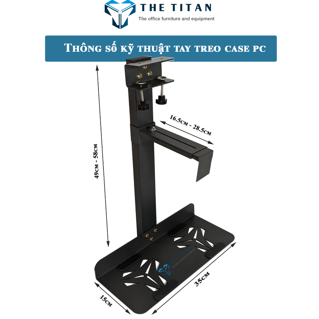 Giá Treo Thùng PC Gắn Bàn, Kệ Treo CPU Gắn bàn Mới Nhất ,Giá treo Case máy tính
