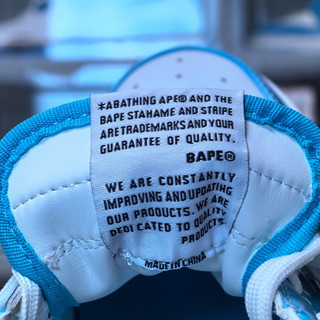 Giày sneaker ape bape star "unc blue/orange/green"