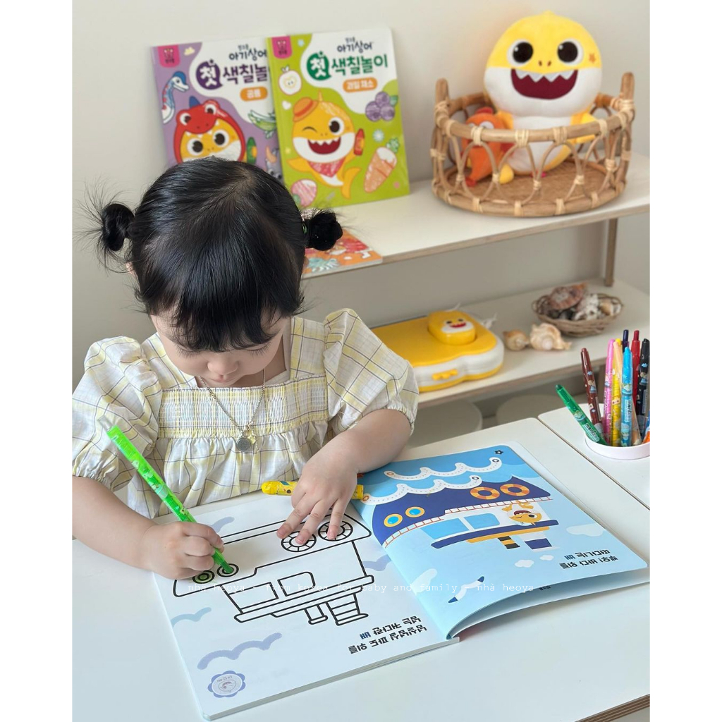 SÁCH TÔ MÀU PINKFONG BABYSHARK CHẤT LIỆU CAO CẤP DÀNH CHO BÉ