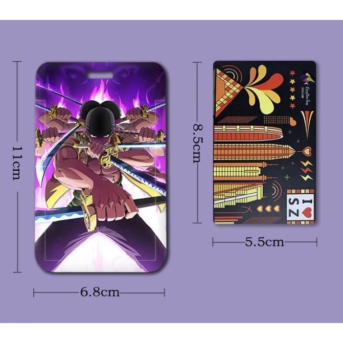 Dây đeo thẻ, vỏ bọc thẻ ID, thẻ tên in hình One Piece