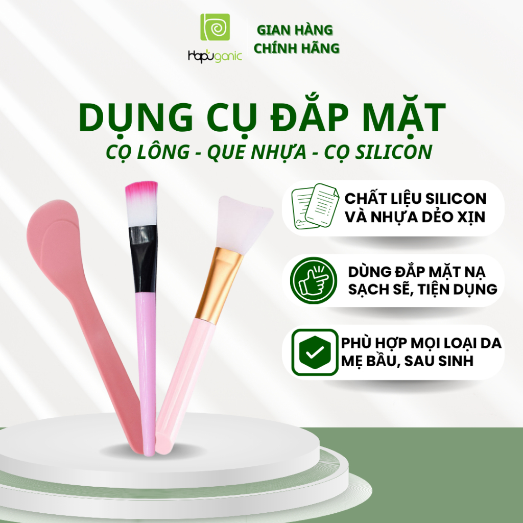 Cọ Lông Mềm - Cọ Silicon - Que Nhựa Cao Cấp Loại 1 Đắp Mặt Nạ Hapuganic
