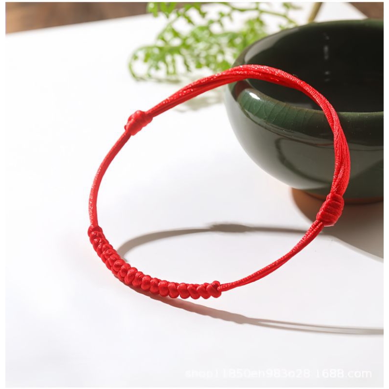 Lắc chân, vòng đeo chân dây đỏ và đen thời trang, cá tính cho nam và nữ