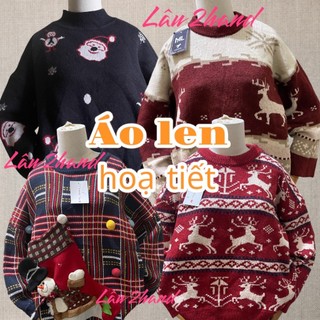 Áo len 2hand họa tiết, áo len noel, áo len kẻ, Lâu 2hand