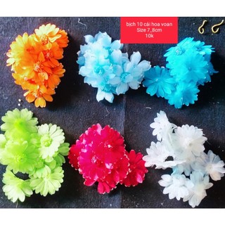 Set 10 hoa voan size 7-8cm