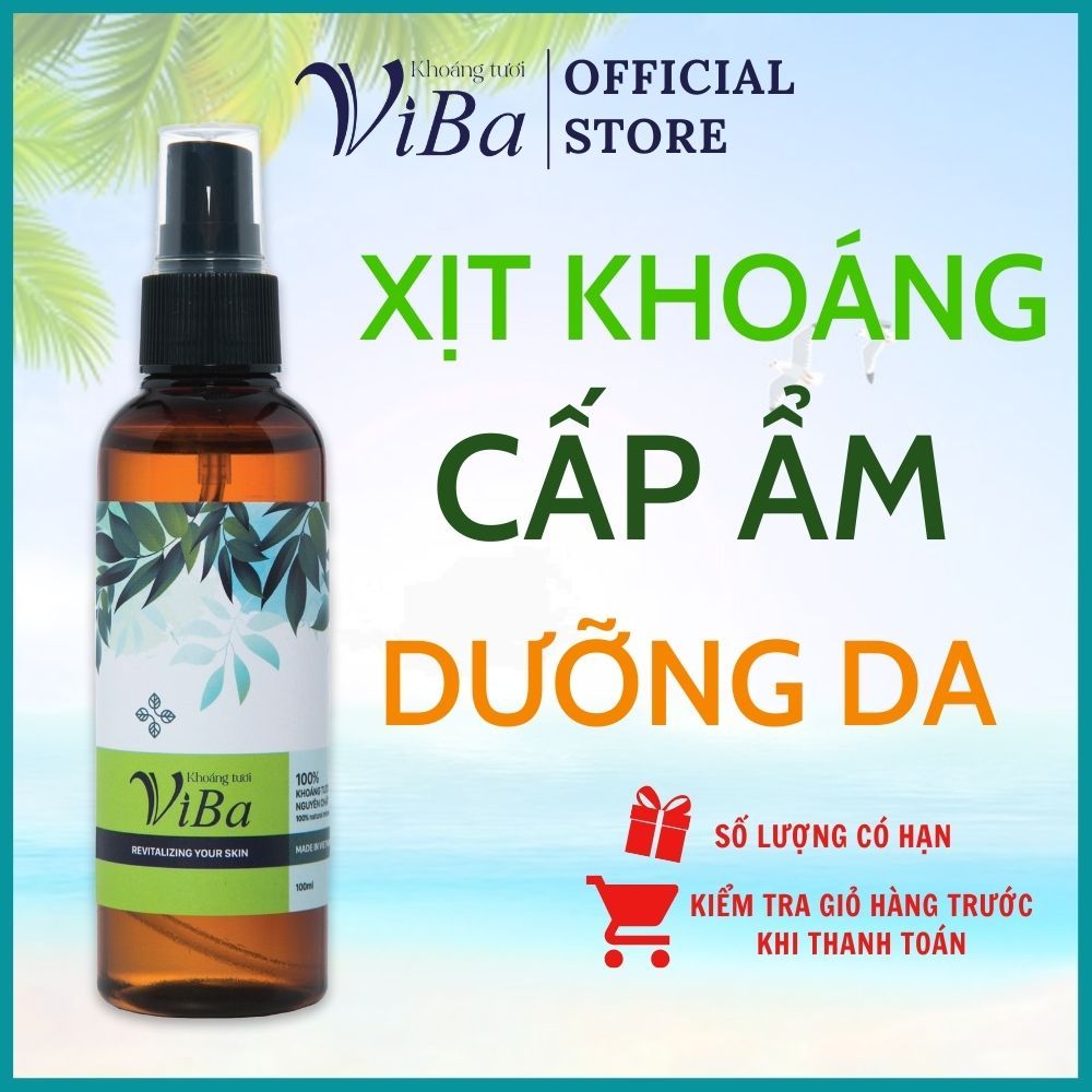 Xịt khoáng tươi Viba - Dưỡng da cấp ẩm, kiềm dầu, cân bằng PH cho da