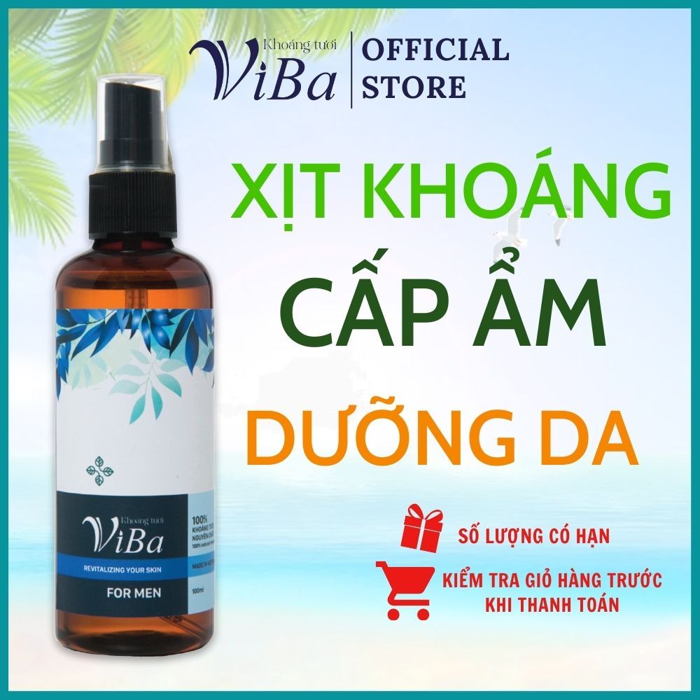 Xịt khoáng cho nam - Dưỡng da cấp ẩm, cân bằng PH, kiềm dầu, phục hồi tổn thương da - Đào Nga