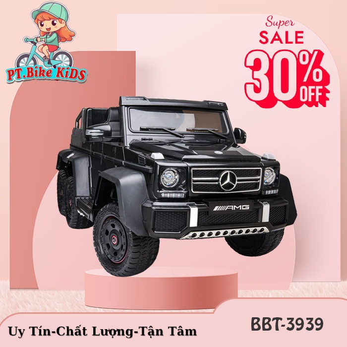 Xe ô tô điện trẻ em cỡ lớn dáng MERCERDES G63 mã BBT_3939 Bt bike Kids