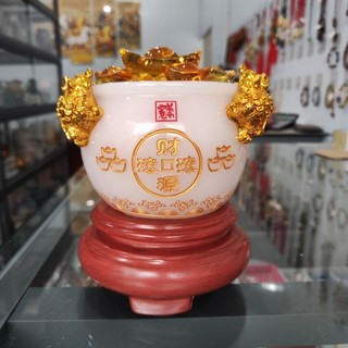 Bát tụ bảo ngọc chiêu tài lộc cao 18cm siêu đẹp