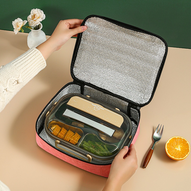Túi đựng hộp cơm dáng dẹt giữ nhiệt cao cấp nhiều size BAG U TCOMDET59