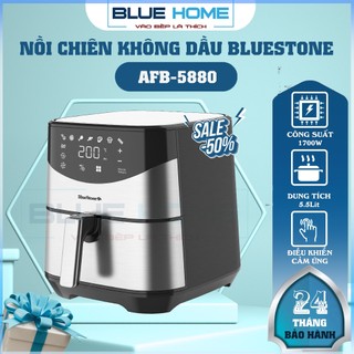 Nồi chiên không dầu bluestone afb-5880, 5.5lit - 1700w, lòng nồi greblon vân đá, hàng chính hãng