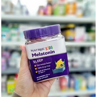 Kẹo dẻo ngủ ngon Natrol Melatonin kids hổ trợ giấc ngủ cho bé-