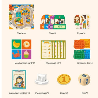 Trò chơi thẻ đi chợ chính hãng mideer Shopping list shopper