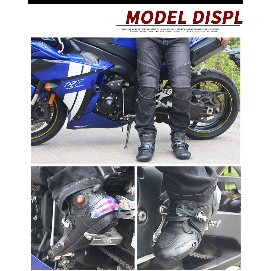 Giày đi motor Speed Biker dây rút A09003