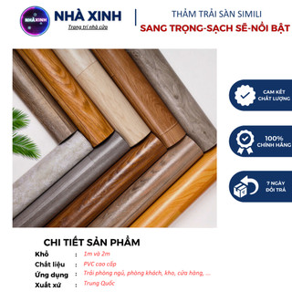 Thảm trải sàn vân gỗ giá rẻ - Thảm trải sàn simili giả vân gỗ, sang trọng, chống thấm tốt