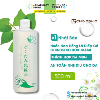 Toner Dokudami Chinoshio Natural Skin Lotion Nước Hoa Hồng Chiết Xuất Từ Lá Diếp Cá 500ml