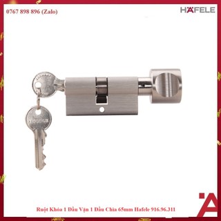 Ruột khóa 1 đầu vặn 1 đầu chìa 65m Hafele 916.96.311