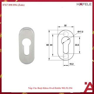 Nắp che ruột khóa oval inox mờ Hafele 902.52.294