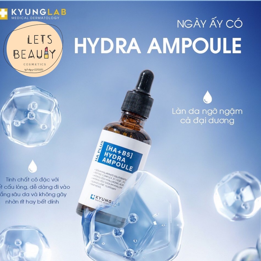 Sỉ- Serum HA + B5  Kyung Lab siêu phục hồi làm trắng và căng bóng da Hydra Ampoule 50ml