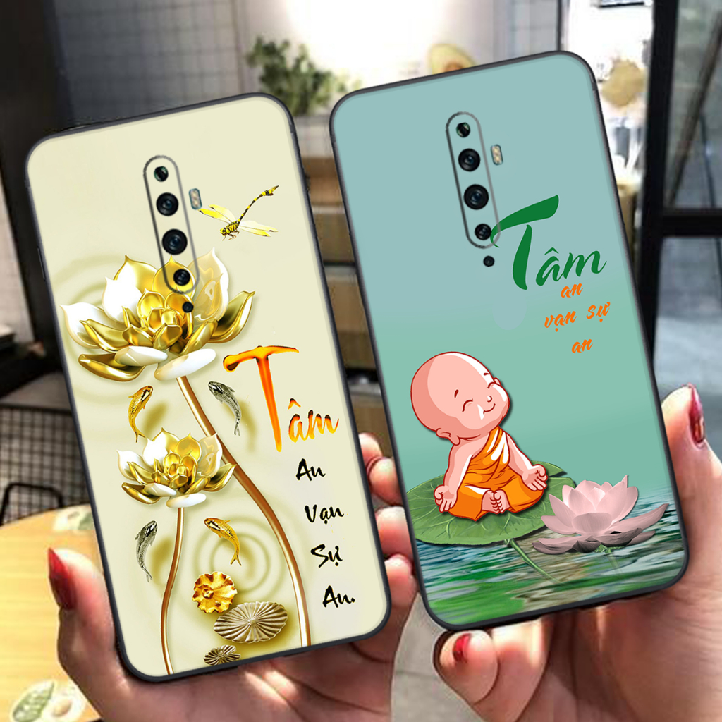 Ốp lưng Oppo Reno / Reno 2 / Reno 2Z / Reno 2f / Reno2 F thư pháp tâm an,chữ tâm,tài,lộc,phong thủy giá rẻ