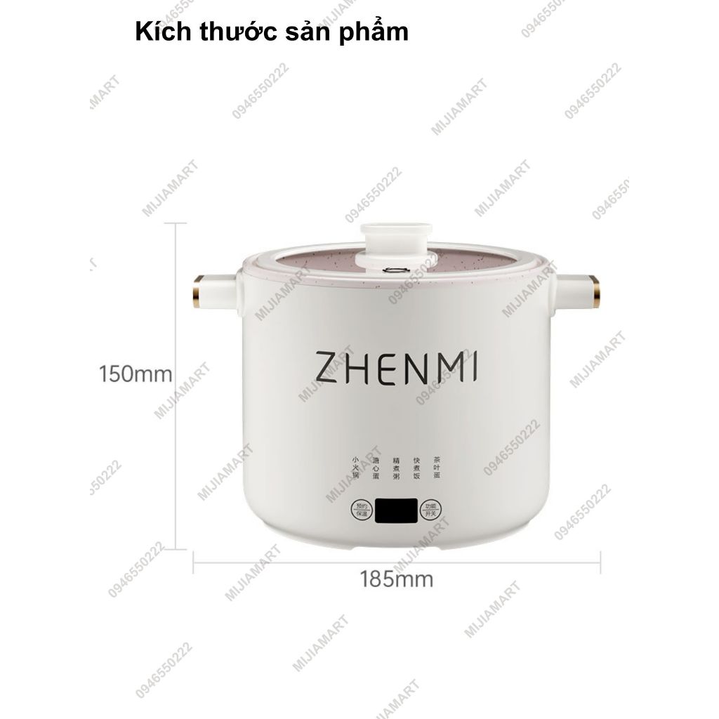 Nồi cơm điện đa năng mini Xiaomi Zhenmi  ZM-4004, nồi lẩu điện mini đun nấu đa năng