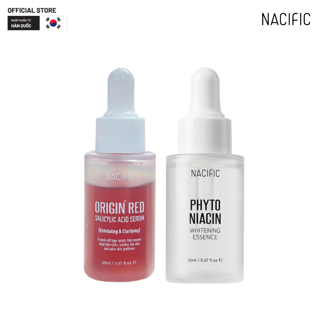 [QUÀ TẶNG KHÔNG BÁN] COMBO Tinh chất Origin Red Salicylic Acid Serum 20ml & Phyto Niacin Whitening Essence 20ml