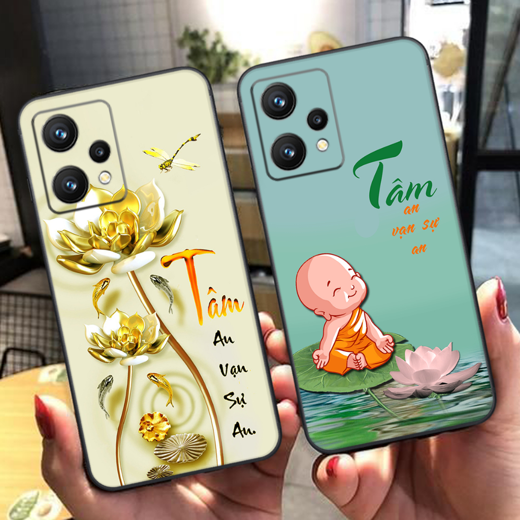 Ốp lưng REALME 9 4G / 9i / 9 Pro / 9 Pro+ / C31 thư pháp tâm an,chữ tâm,tài,lộc,phong thủy giá rẻ