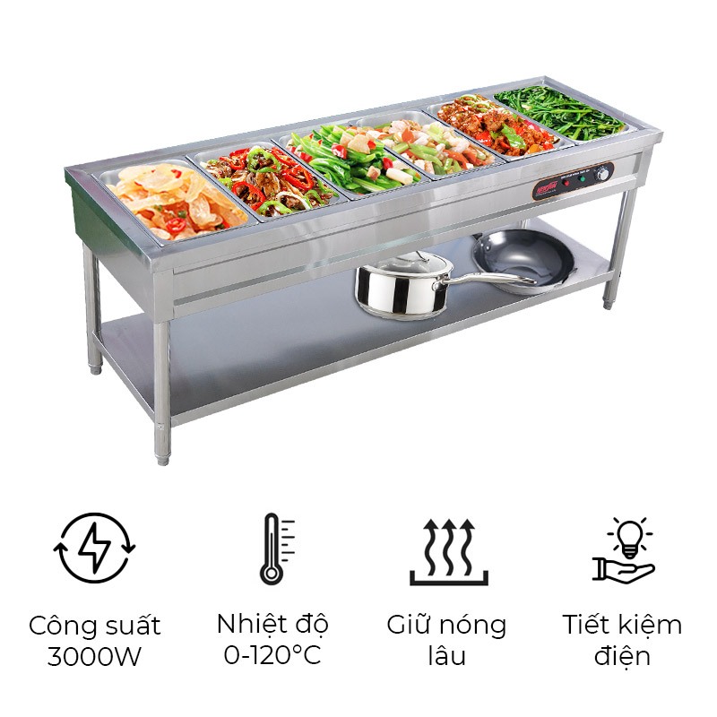 Bàn hâm nóng thức ăn có chân CE NEWSUN (Gía bán chưa bao gồm phí Newsun vận chuyển)