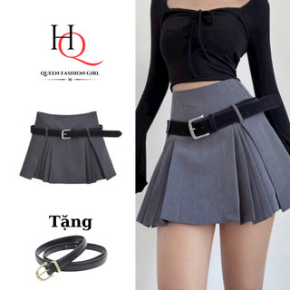 Chân váy xếp ly dáng ngắn, Chân váy ngắn xếp ly, Chân váy xếp ly to cạp trễ ng cao đẹp thời trang Golry Skirt 1999HQ