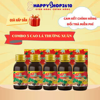 Combo 5 lọ Cao Ho Lá Thường Xuân Tỏi Đen Chanh Đào