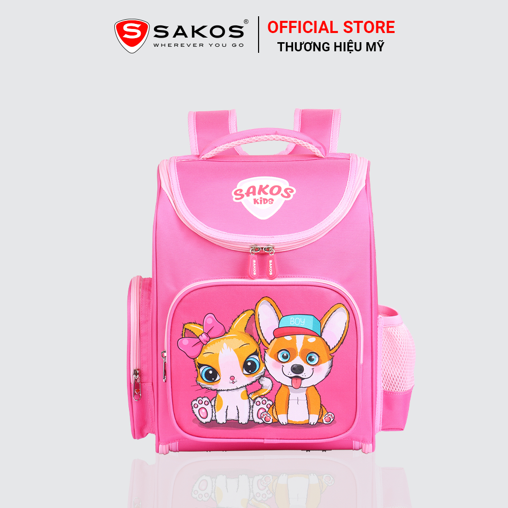 Balo Học Sinh Thời Trang SAKOS KID DIVERTI - Họa Tiết Dễ Thương, Siêu Nhẹ, Chống Gù, Bảo Vệ Đôi Vai Và Cột Sống Của Trẻ