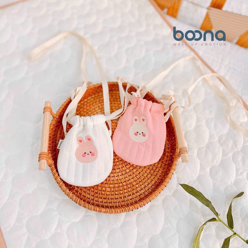 Túi Đựng Tỏi Phong Cách Hàn Mẫu Hoạ Tiết Thêu Gấu Thỏ Boona