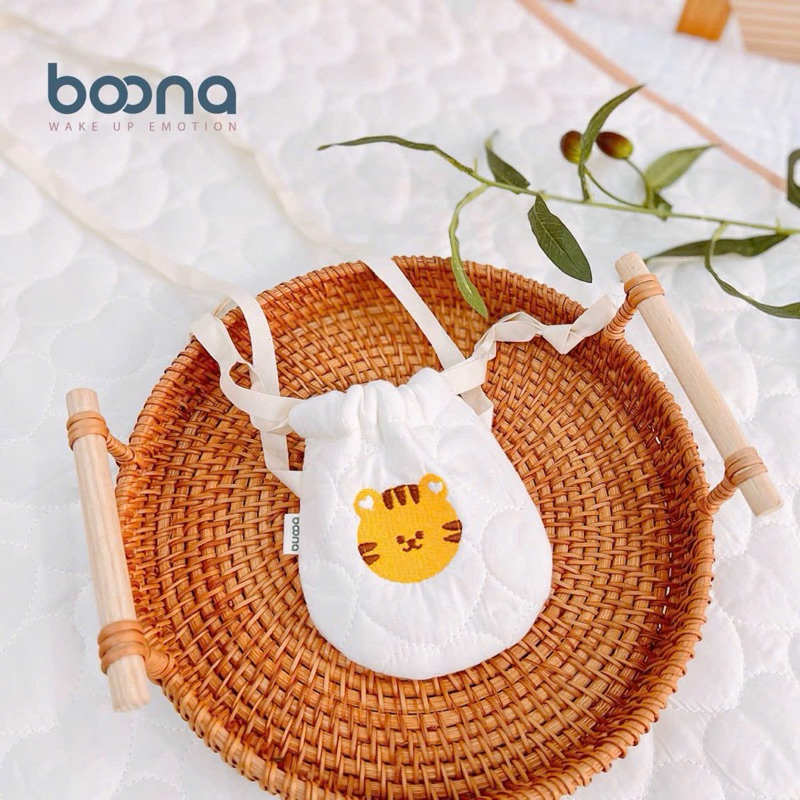 Túi Đựng Tỏi Phong Cách Hàn Mẫu Hoạ Tiết Thêu Gấu Thỏ Boona