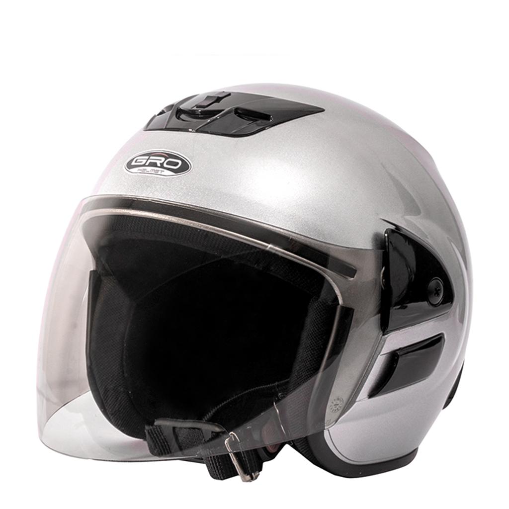 Mũ Bảo Hiểm 3/4 đầu GRO Helmet V2 có kính, kiểu dáng Honda trẻ trung cho nam và nữ, khóa kim loại chắc chắn - Nhiều màu