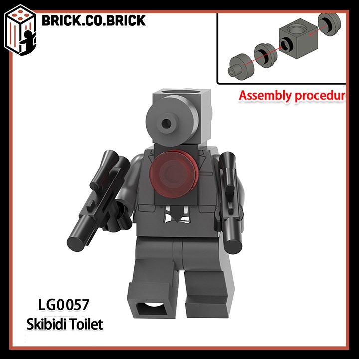 Toilet Man Đồ chơi  Series Super Titan Monitor Man Mô hình Lắp ráp Nhân vật Minifigures Bồn cầu LG1008