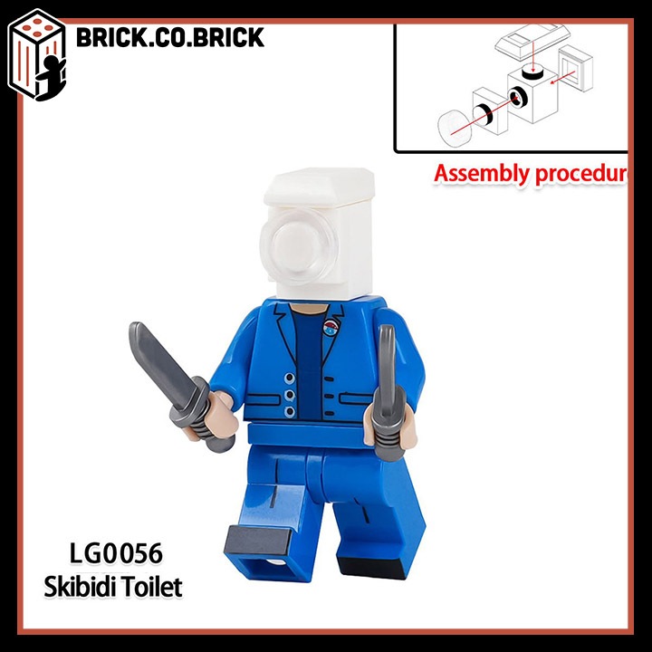 Toilet Man Đồ chơi  Series Super Titan Monitor Man Mô hình Lắp ráp Nhân vật Minifigures Bồn cầu LG1008