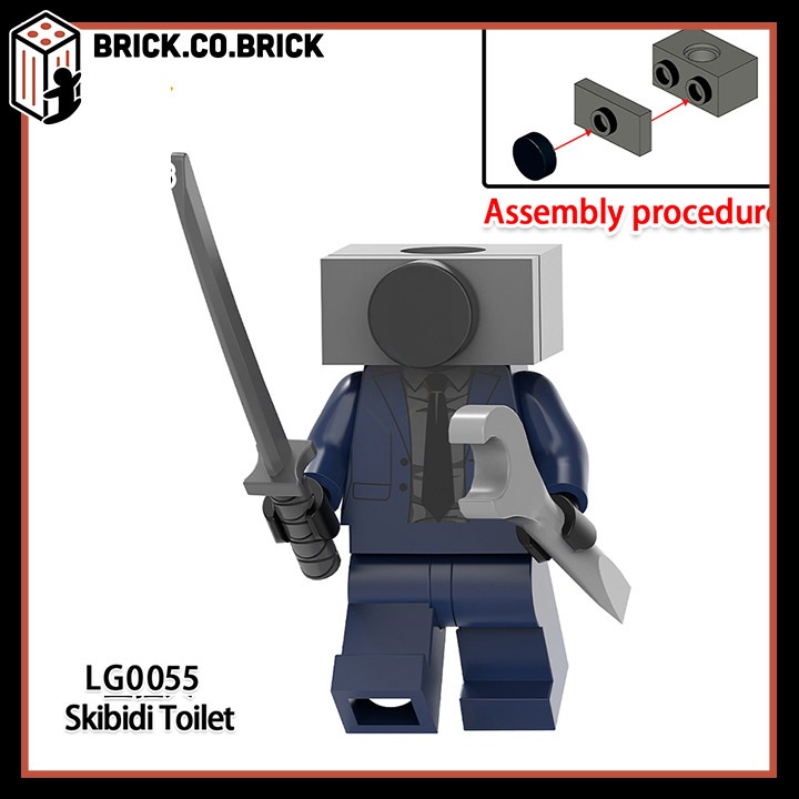 Toilet Man Đồ chơi  Series Super Titan Monitor Man Mô hình Lắp ráp Nhân vật Minifigures Bồn cầu LG1008